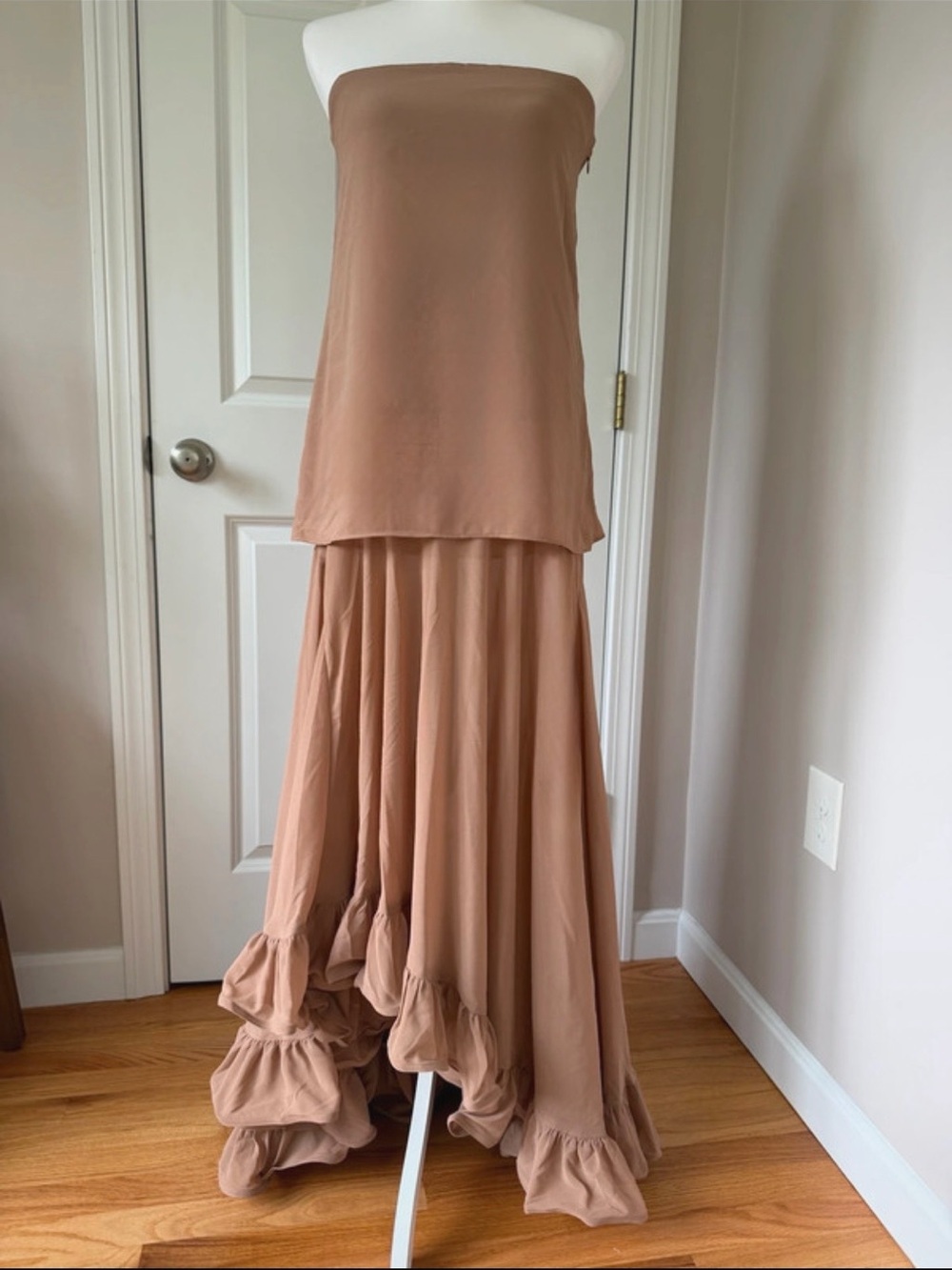 H&M Edition flowy ruffle hem Maxi gown dress